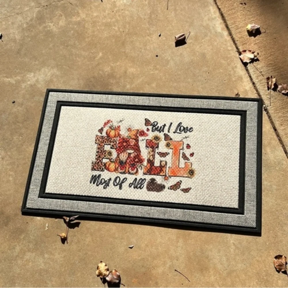 Handmade “But I Love Fall Most of All” Doormat – 18x30 Fall Decor